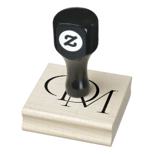Santos Trouwlogo   Monogram Trouw Rubberstempel