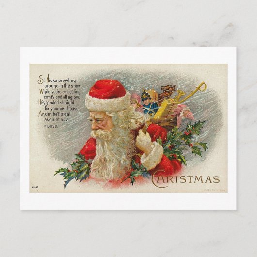 Sants Kerstmis St. Nick Card Feestdagenkaart (Voorkant)