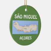 Sao Miguel Acores Carte Ornement de Noël (Droite)