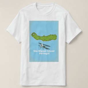 São Miguel eiland Portugal kaart T-shirt