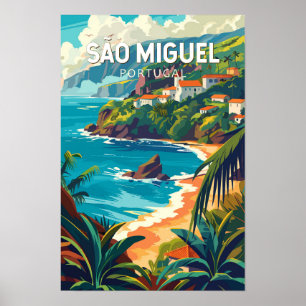 Sao Miguel eiland Portugal Reizen Kunst Poster