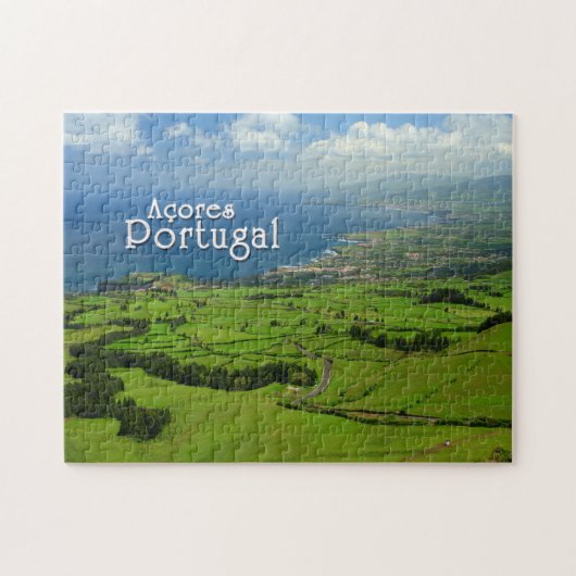 Sao Miguel groen landschap Legpuzzel (Horizontaal)