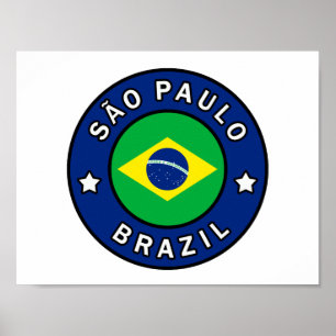 São Paulo Brazilië Poster