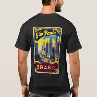 São Paulo Brazilië Reisposter T-shirt