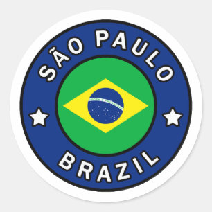São Paulo Brazilië Ronde Sticker