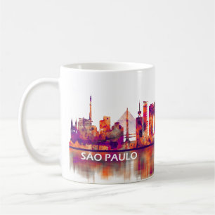 Sao Paulo Brazilië Skyline Koffiemok