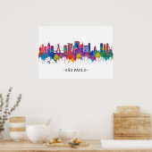 São Paulo Brazilië Skyline Poster (Keuken)