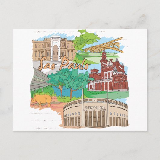 Sao Paulo Briefkaart (Voorkant)