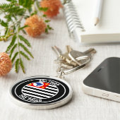 São Paulo Round Emblem Sleutelhanger (Zijkant)