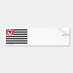 São Paulo, vlag van Brazilië Bumpersticker
