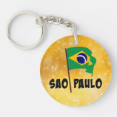 Sao Paulo, vlag van Brazilië Sleutelhanger (Voorkant)