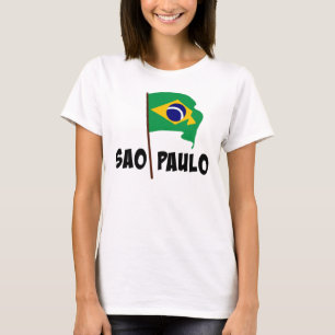Sao Paulo, vlag van Brazilië T-shirt