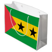 Sao Tome and Principe Flag Groot Cadeauzakje (Achterkant Gekanteld)
