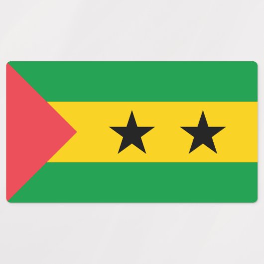 Sao Tome and Principe Flag Labels (Design 1)