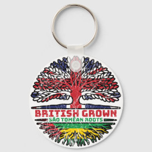 Sao Tome en Principe Sao Tomeaanse Britse UK Boom Sleutelhanger