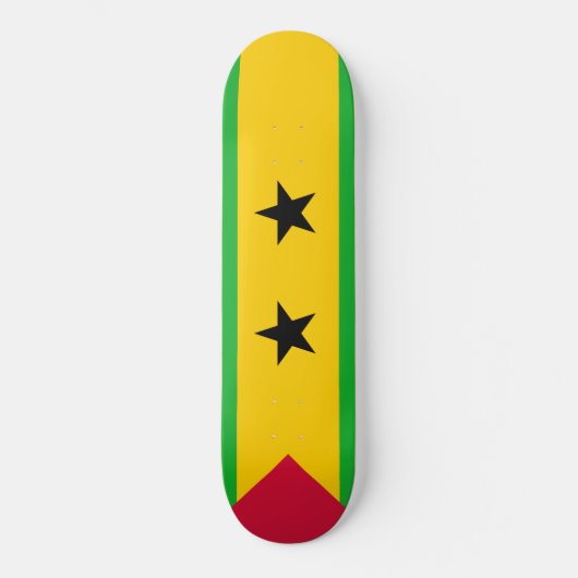 São Tomé en Principe vlag Skateboard (Voorkant)