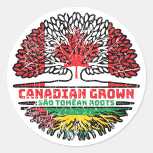 Sao Tomean en Sao Tomean Canada Ronde Sticker