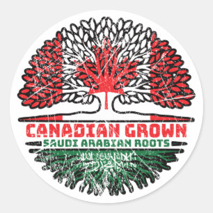 Saoedi-Arabië: Canadese boom in Saudi-Arabië Ronde Sticker