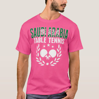 Saoedi-Arabië Ping Pong liefhebbers Saoedi tafelte T-shirt