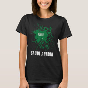 Saoedi-Arabië Retro Waterverven Sport Saudi-Arabi T-shirt