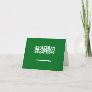 Saoedi-Arabië: vlag Notecard Kaart