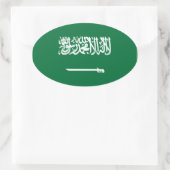 Saoedi-Arabië Vlag ovaal Sticker (Tas)