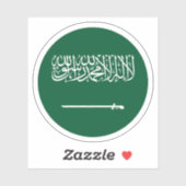 Saoedi-Arabië Vlag Ronde Sticker (Vel)