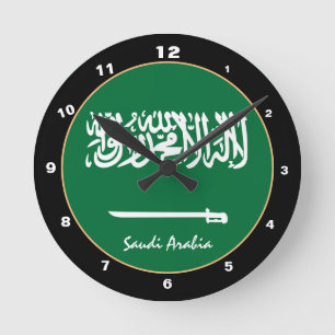 Saoedi-Arabische vlag, patriottisch thuis/ontwerp Ronde Klok