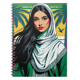 Saoedische Pop Queen - Bold Heritage Art voor Nati Notitieboek