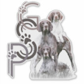 (SAP) Deutsch Kurzhaar Sticker (Voorkant)