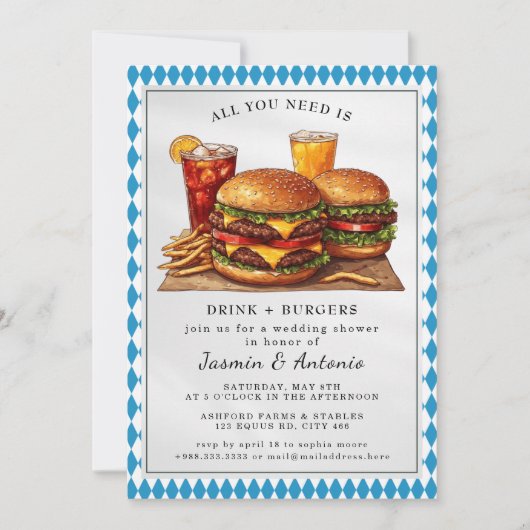 Sap- en hamburgeraanbieding kaart (Voorkant)
