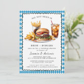 Sap- en hamburgers uitnodiging (Staand voorkant)