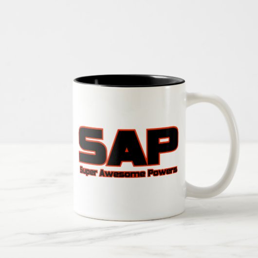 SAP - Super Geweldige Powers Tweekleurige Koffiemok (Rechts)