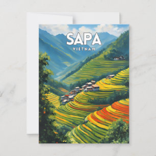Sapa Vietnam Travel Briefkaart