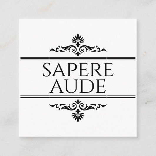 Sapere Aude Informatiekaartje (Voorkant)