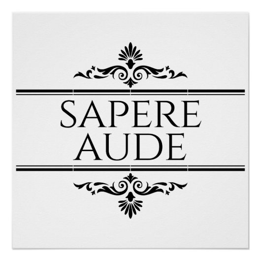 Sapere Aude Perfect Poster (Voorkant)
