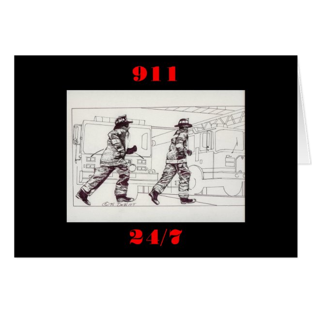 Sapeurs-pompiers dans la vitesse (Devant horizontal)