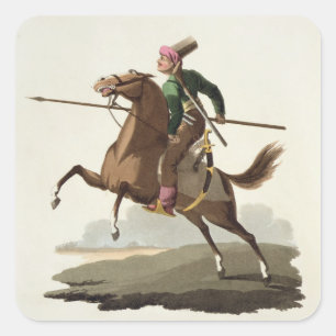 Saphir, uit de "Costumes of the Various Nations", Vierkante Sticker