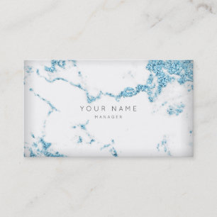 Saphire Blu White Grey Carrara Marble Appointment Afsprakenkaartje
