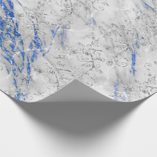 Saphire Diamonds Marble Cobalt Blue White Grey Cadeaupapier
