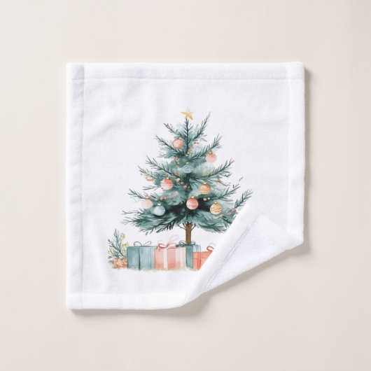 sapin de Noël (Gant de toilette)