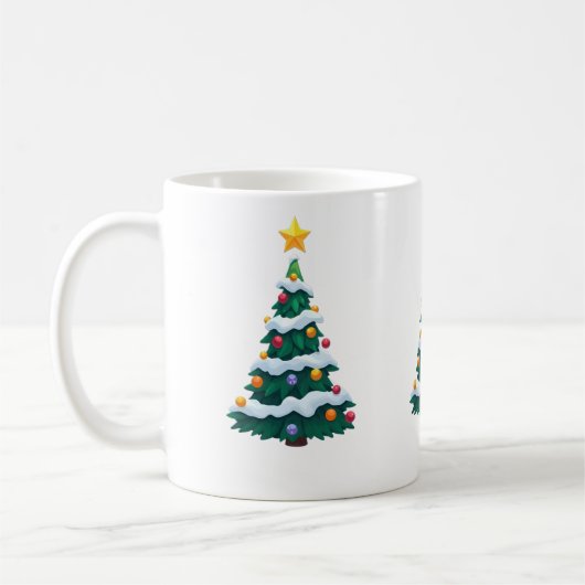 Sapin de Noël avec mug enneigé (Gauche)