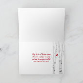 Sapin de Noël blanc et carte de colombe (Intérieur)