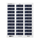 Sapin de Noël bleu & Étiquette d'adresse de retour (Feuille entière)