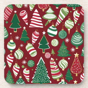 sapin de Noël bonbons ornements dessous de verre