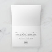 Sapin de Noël Boules Dorées Carte de Vœux d'Entrep (Intérieur)