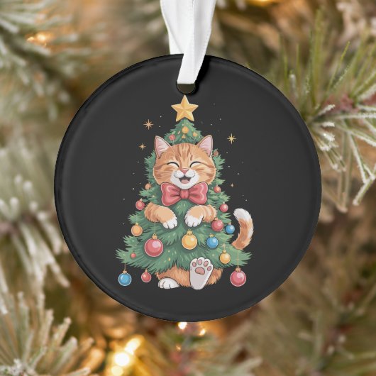 Sapin de Noël Chat Orange Gingembre Noël Mignon (Arbre)