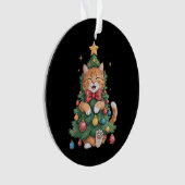 Sapin de Noël Chat Orange Gingembre Noël Mignon (devant)