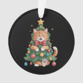 Sapin de Noël Chat Orange Gingembre Noël Mignon (devant)