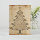 Sapin de Noël de carte ancienne  (Debout devant)